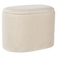 POUF Beige Richland - Beige, Textil (55/41/35cm) - Beliani