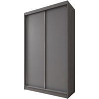 SCHWEBETÜRENSCHRANK Mario 120/216/61 graphit mit Schubladen - Graphitfarben, Holzwerkstoff (120/216/61cm) - Beautysofa