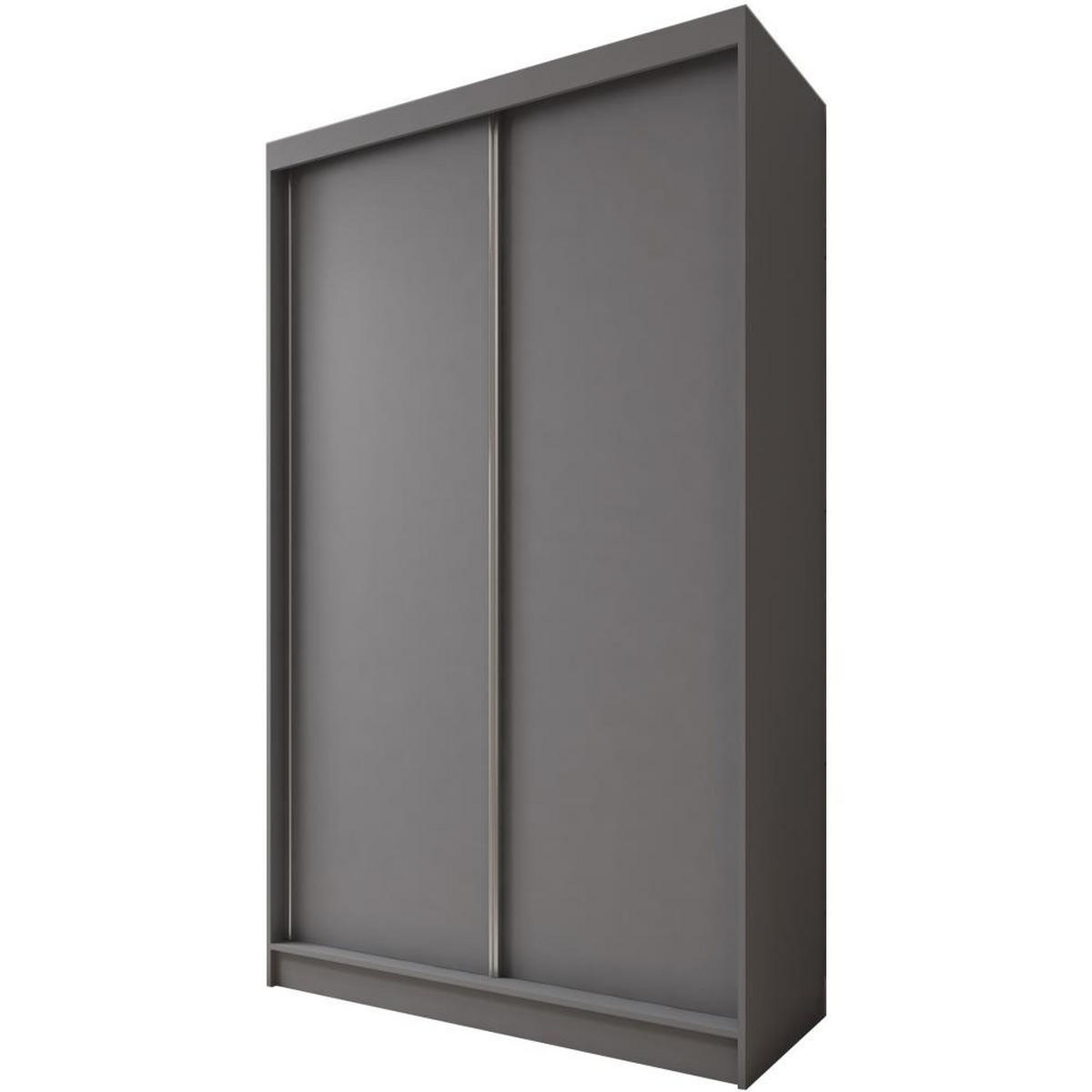 SCHWEBETÜRENSCHRANK Mario 120/216/61 graphit mit Schubladen - Graphitfarben, Holzwerkstoff (120/216/61cm) - Beautysofa