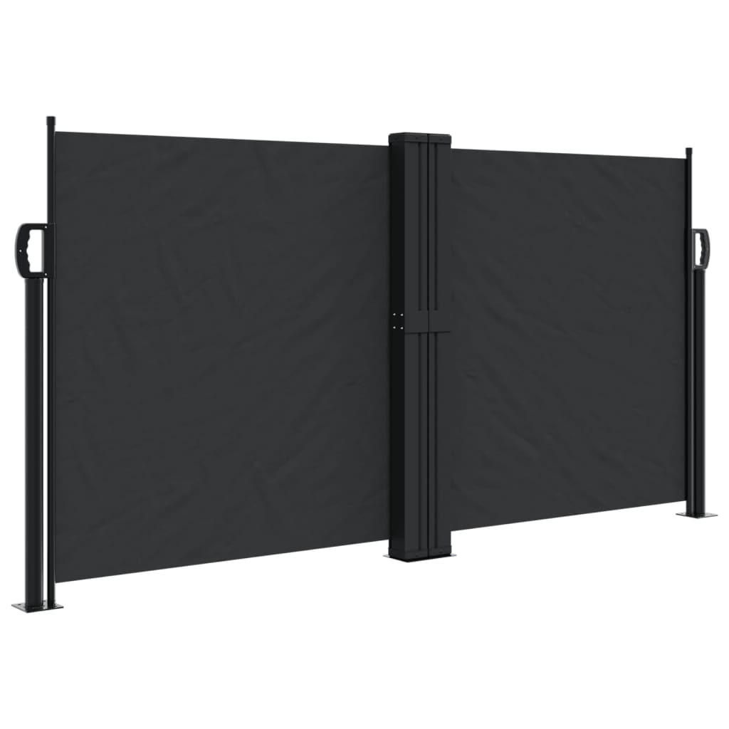 SEITENMARKISE Ausziehbar Schwarz 120x1200 cm - Schwarz, Textil (1200/120/1200cm) - furnicato