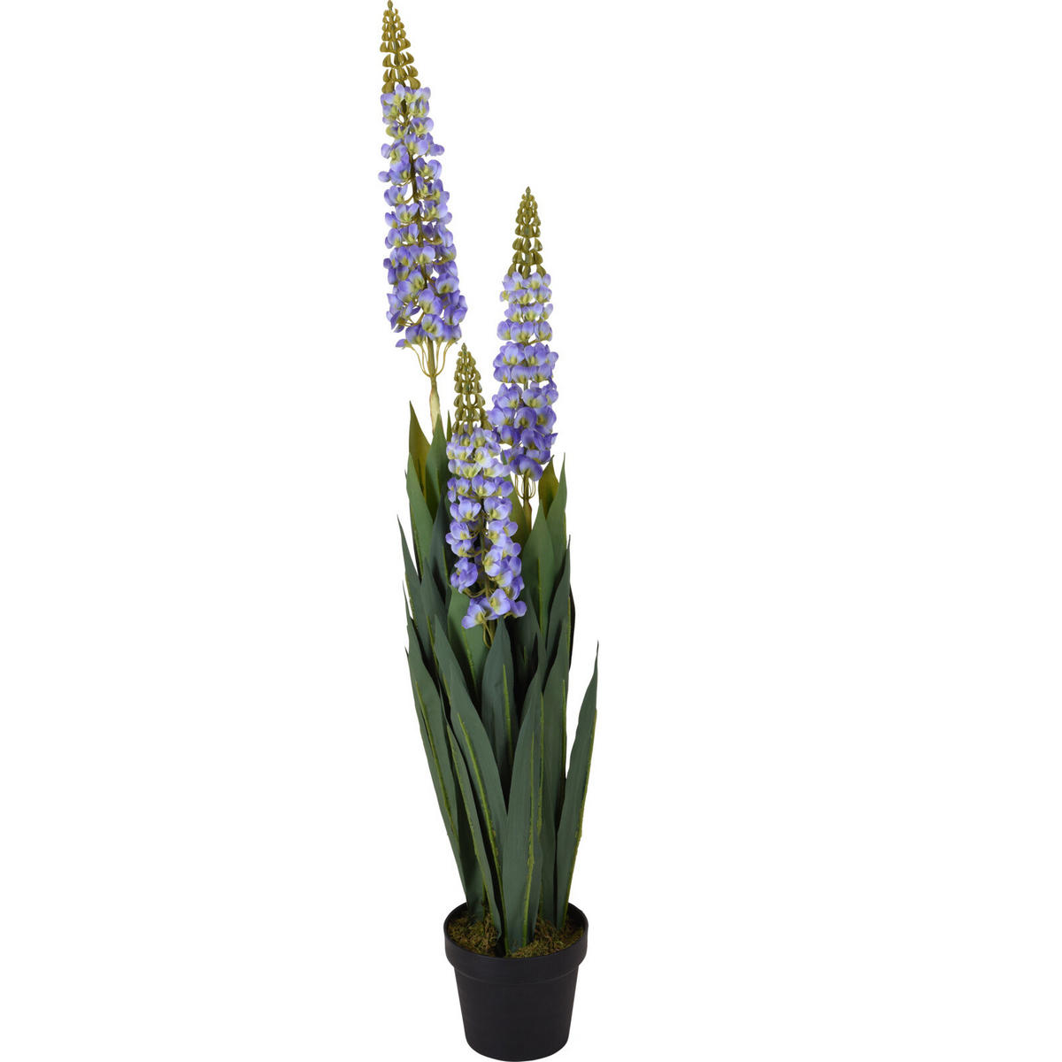 KÜNSTLICHE LUPINE im Topf 120 cm - Lila, Kunststoff (120cm) - Home Styling Collection