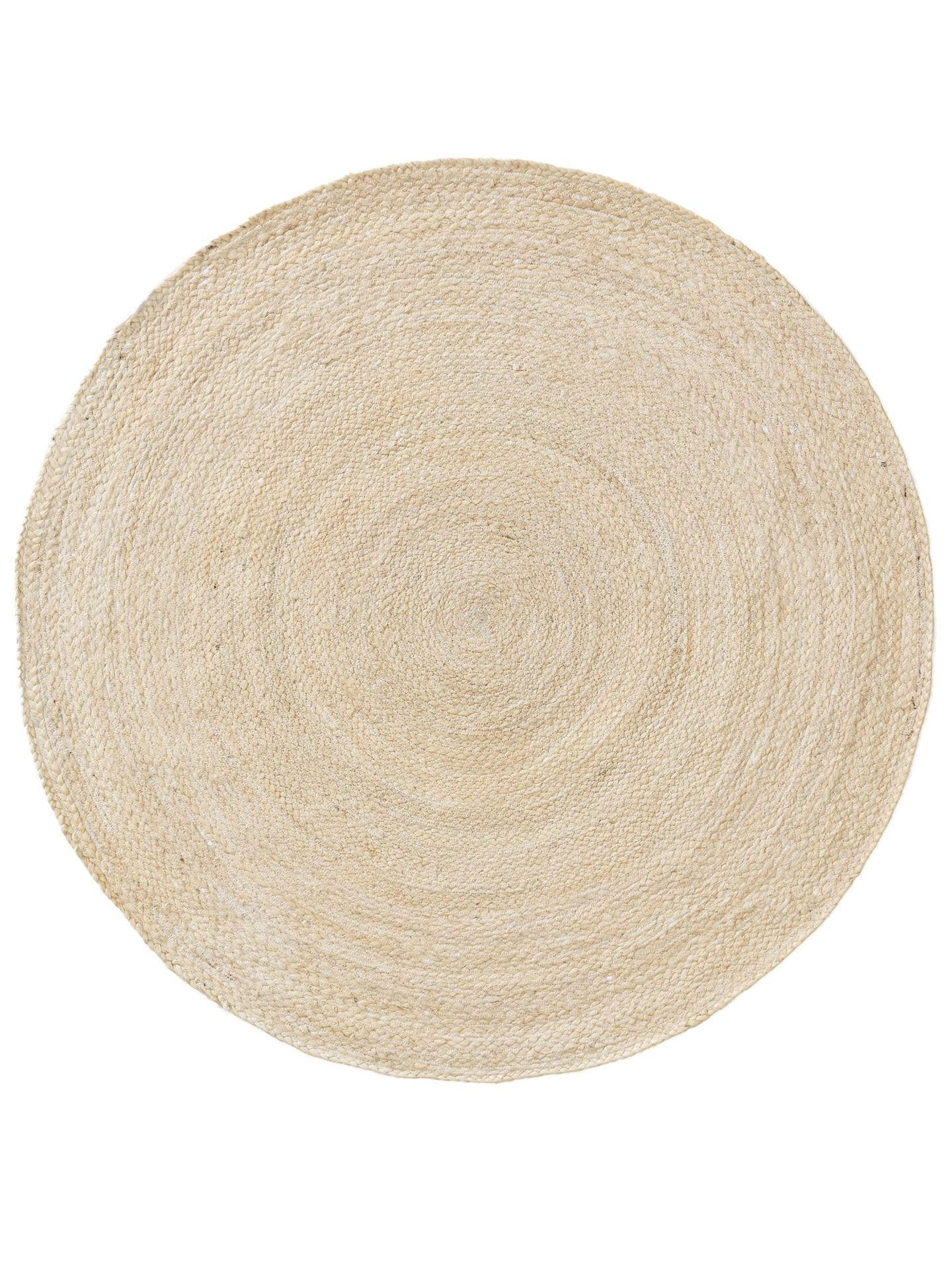 KUNSTLOFT JUTOVÝ koberec Jutta Slonová kost/Zelená ø 115 cm kulatý