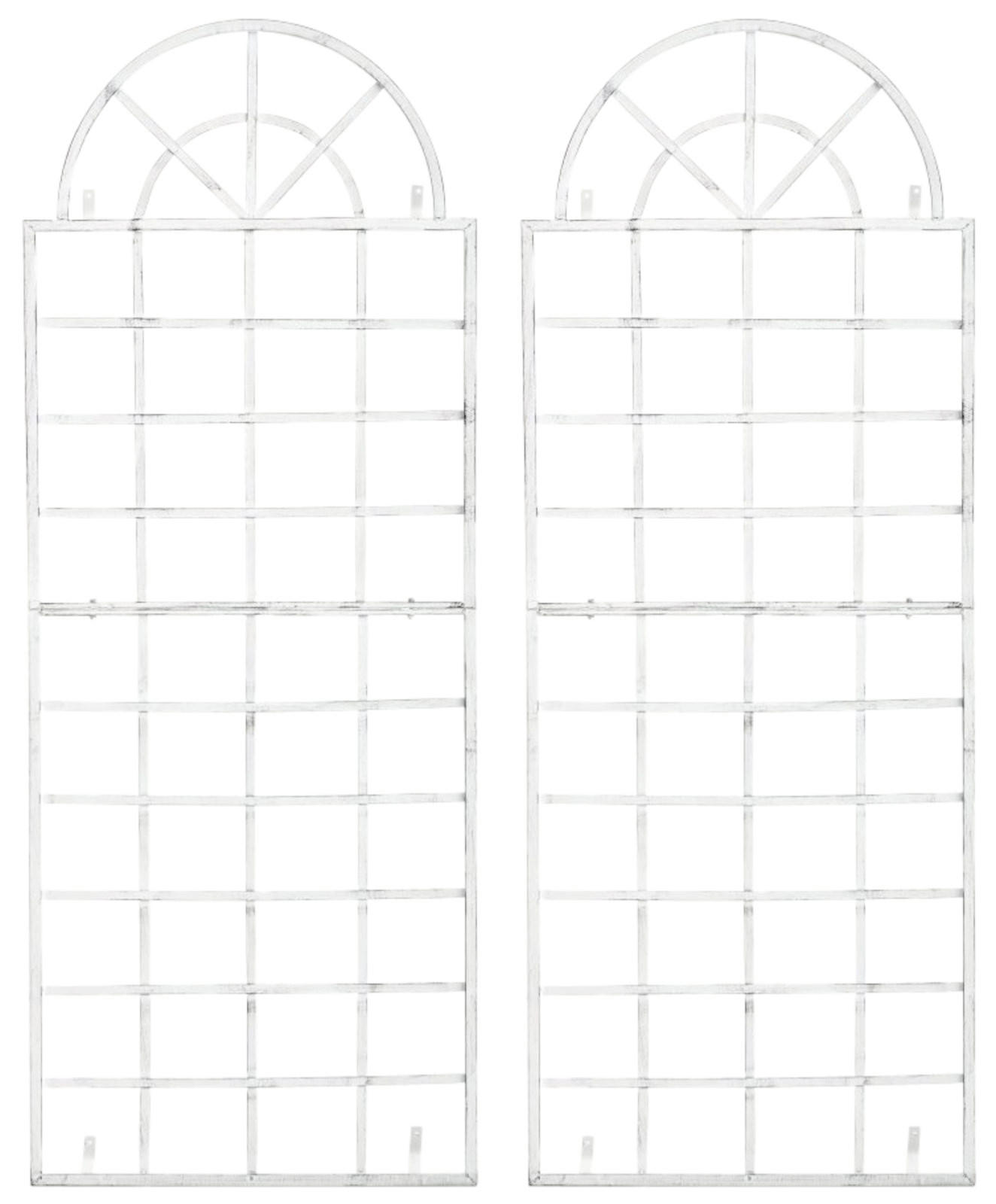RANKGITTER 2er Set Metall antik weiß - Weiß, Metall (70/180/1cm) - CLP
