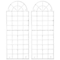 RANKGITTER 2er Set Metall antik weiß - Weiß, Metall (70/180/1cm) - CLP
