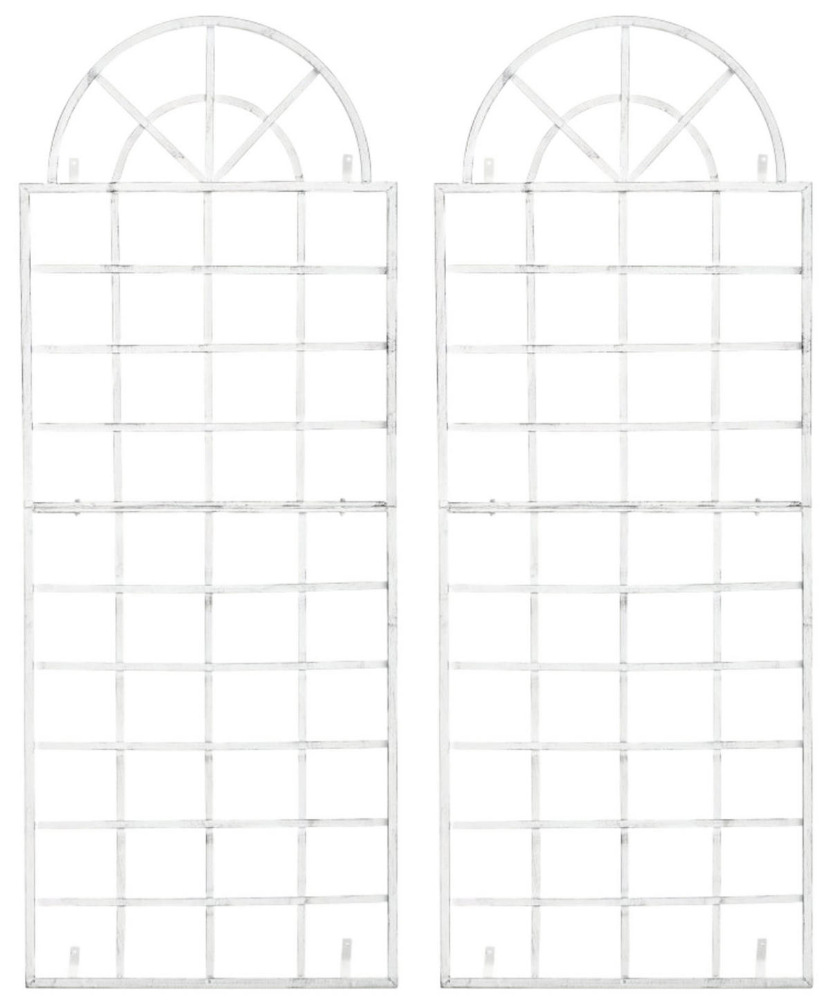 RANKGITTER 2er Set Metall antik weiß - Weiß, Metall (70/180/1cm) - CLP