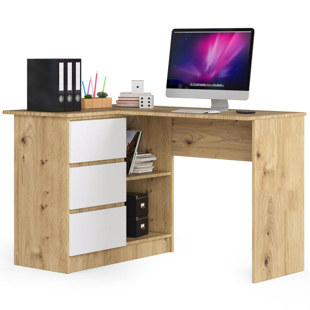 RAUMHIRSCH FURNITURE PSACÍ STŮL dub Artisan, bílý 77/124/85