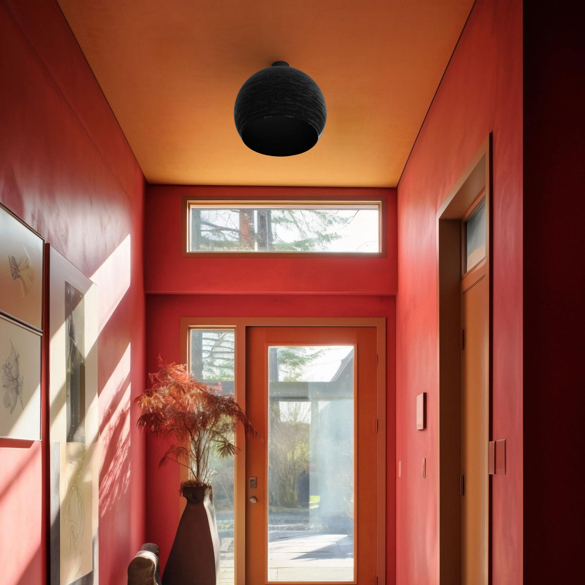 DECKENLEUCHTE Focus - Schwarz Hochglanz, Metall (50/50/50cm) - Lumicom