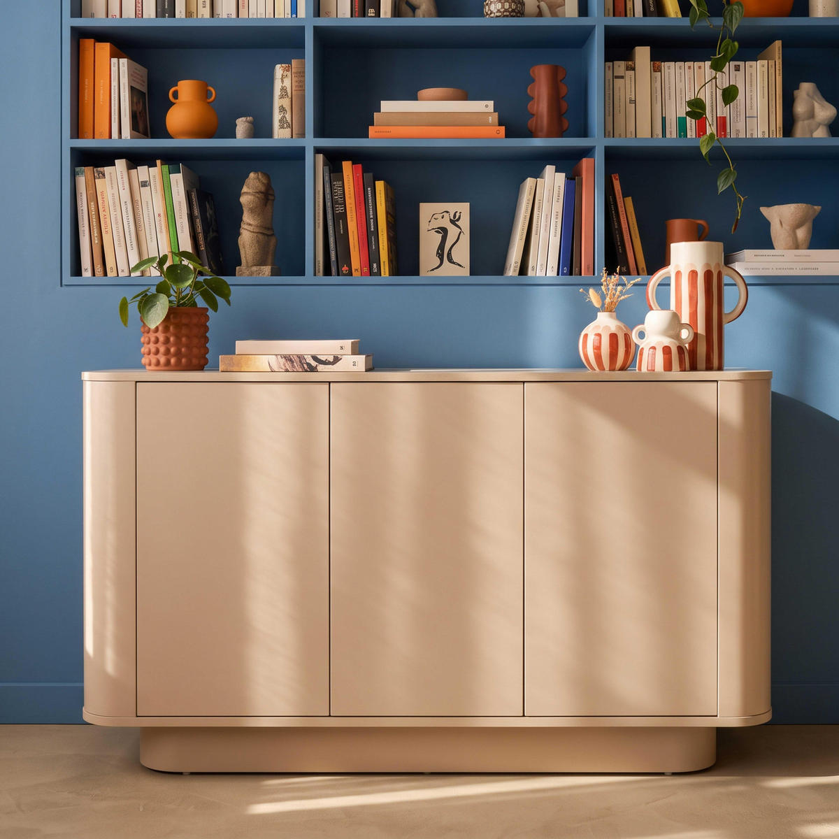 SIDEBOARD, Beige - Beige, Holz (120/75/40cm) - Oviala