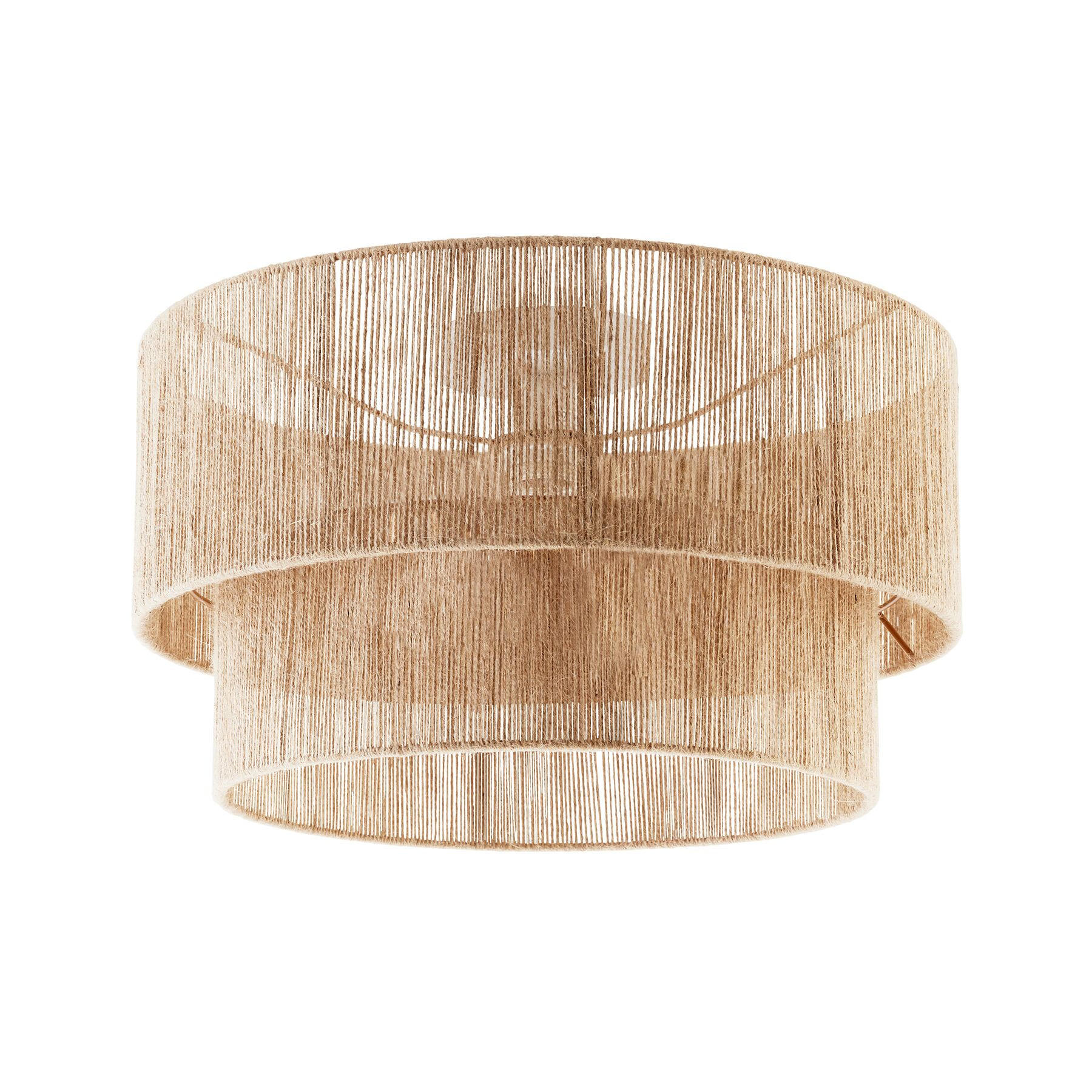 DECKENLEUCHTE Lignea Lux Aus Jute ,45 x 25 cm ,braun - Braun, Metall (45/45/27.5cm) - tectake