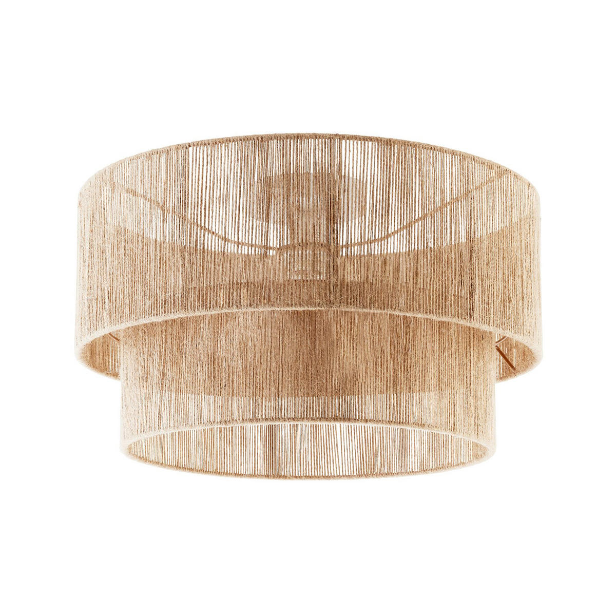DECKENLEUCHTE Lignea Lux Aus Jute ,45 x 25 cm ,braun - Braun, Metall (45/45/27.5cm) - tectake