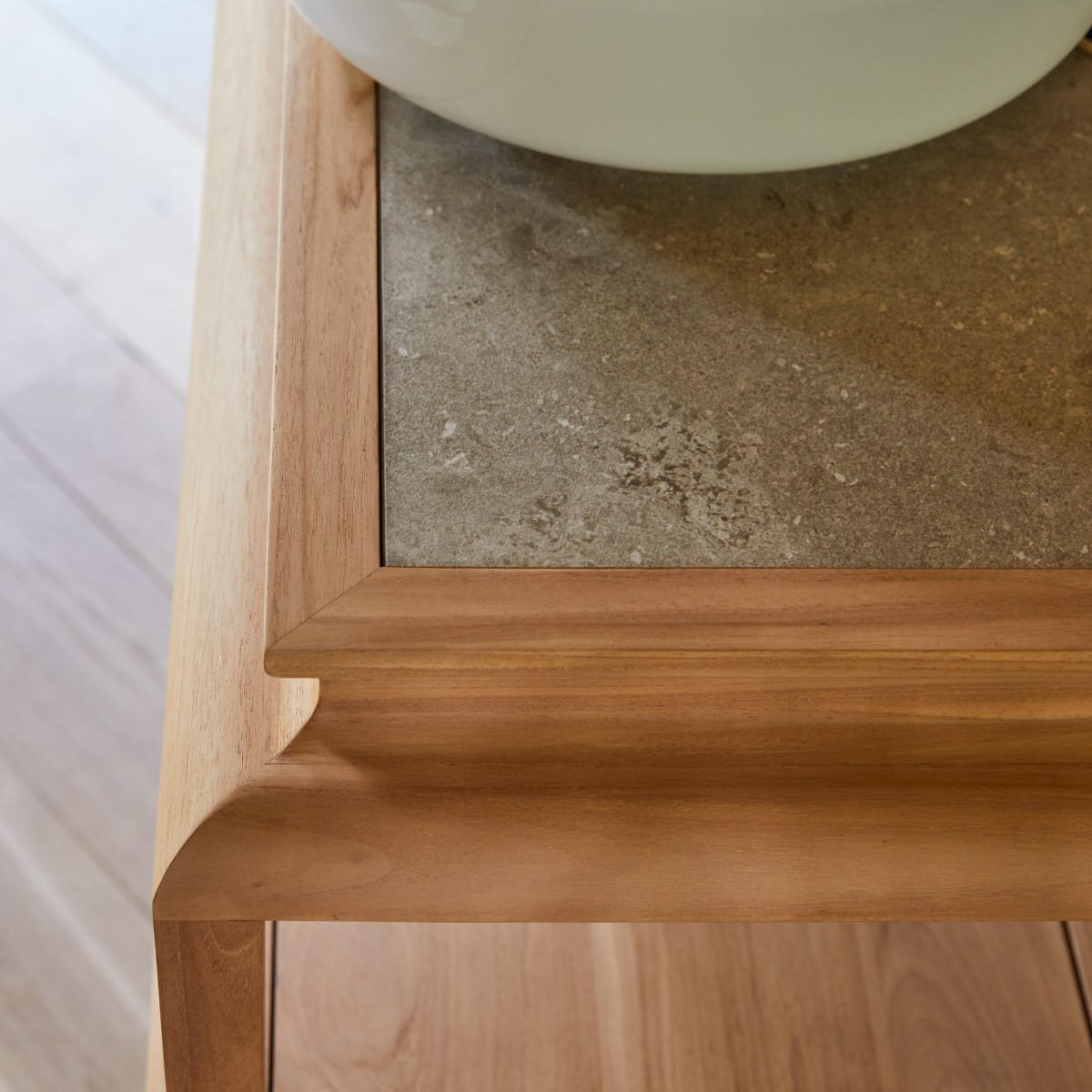 WASCHTISCHUNTERSCHRANK Achille Natur aus Teak - Naturfarben, Holz (94/80/55cm) - Tikamoon