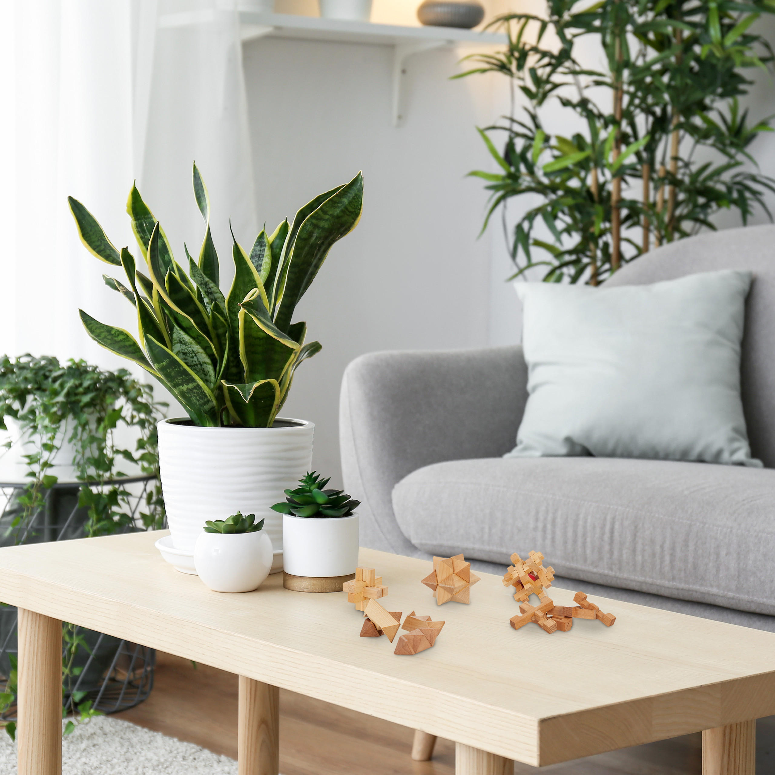 KNOBELSPIELE - Hellbraun, Holz (26.5/18.5cm) - Relaxdays