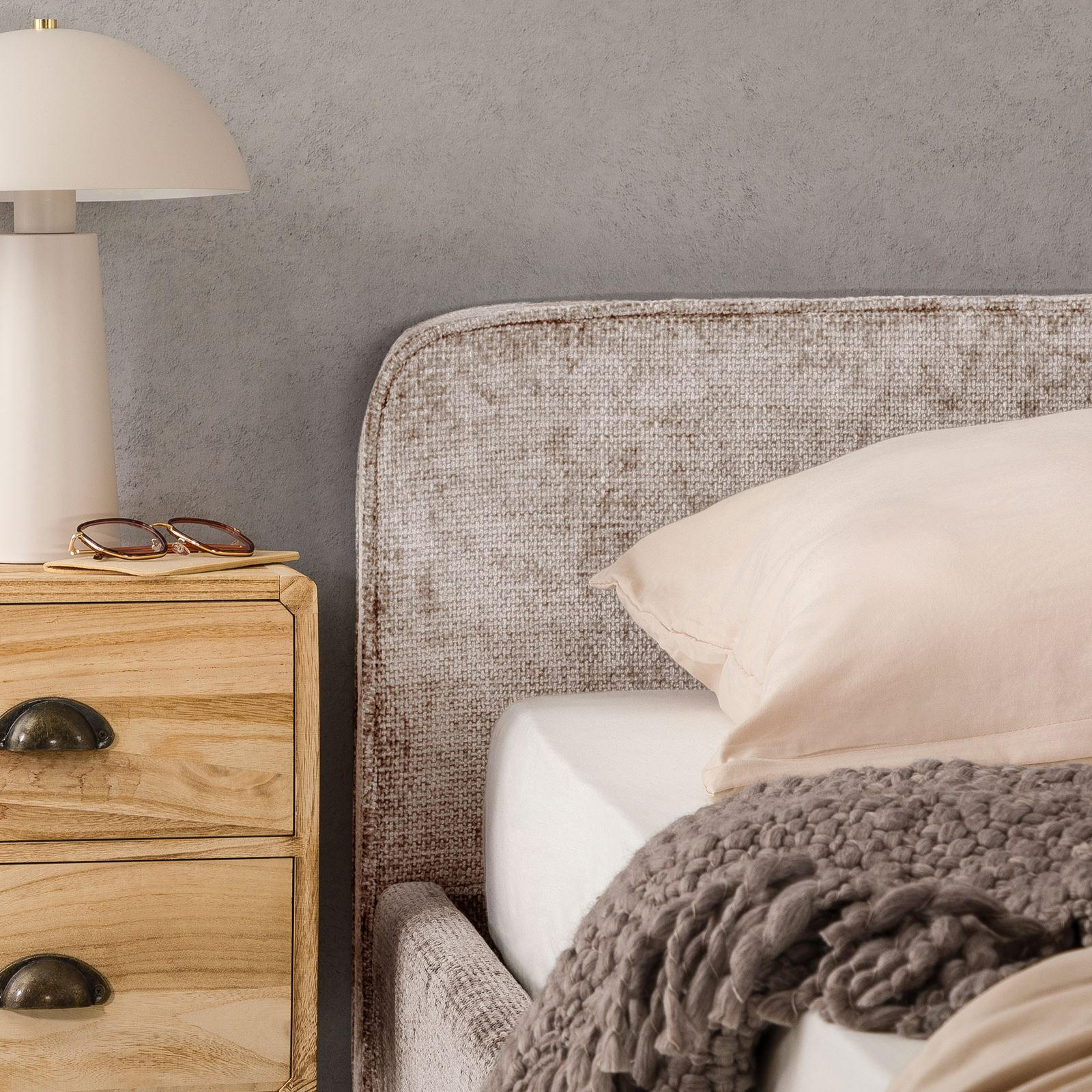 POLSTERBETT VIRETTA 140X200 CM - Beige, Textil (140/200cm) - IDIMEX