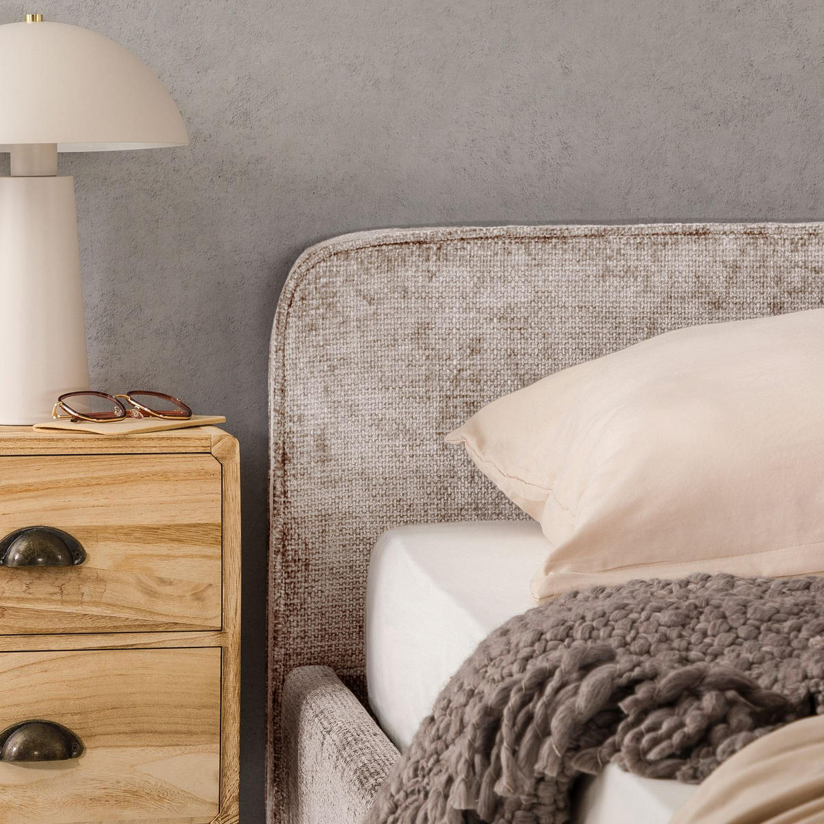 POLSTERBETT VIRETTA 140X200 CM - Beige, Textil (140/200cm) - IDIMEX