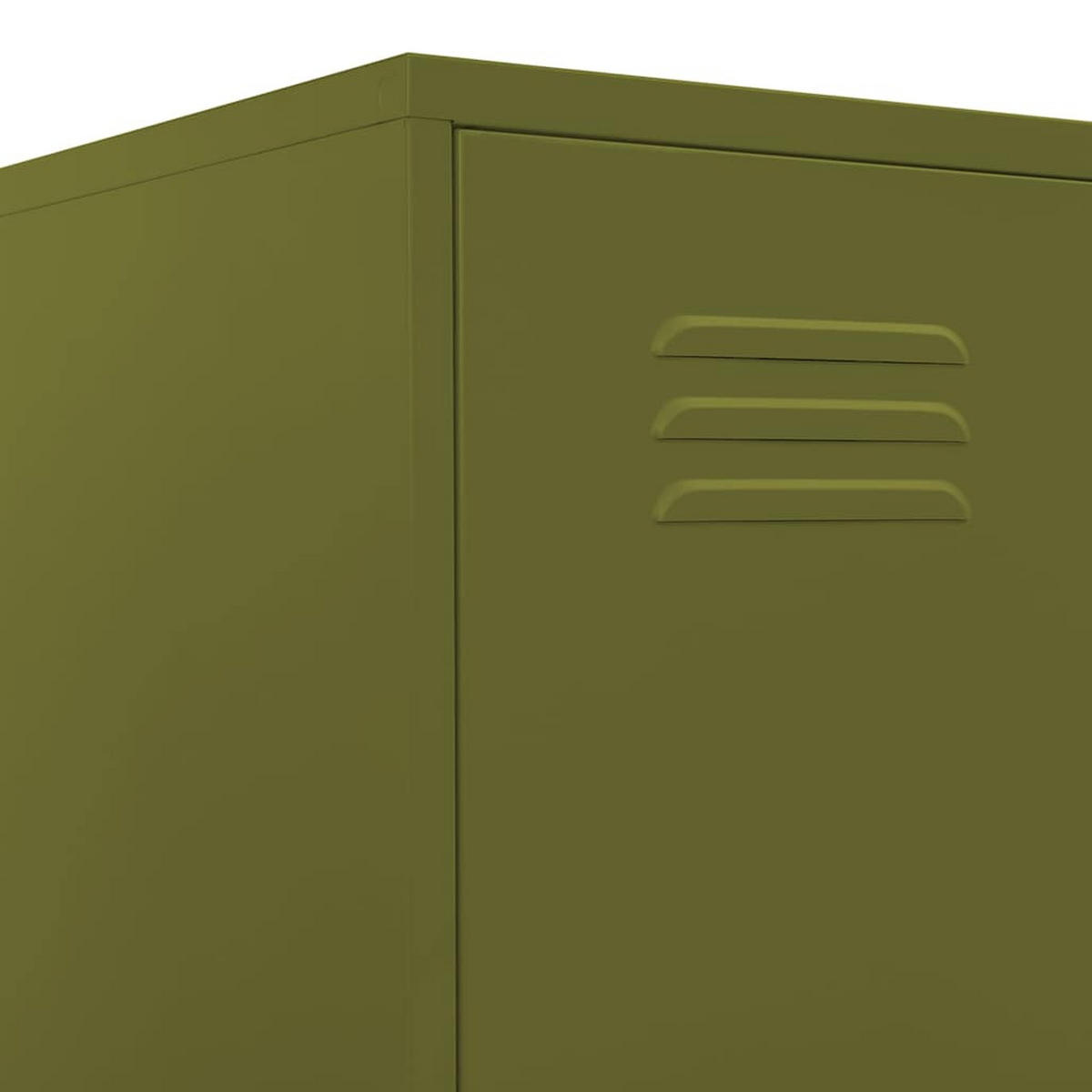 SCHLIESSFACHSCHRANK Olivgrün 35/46/180 Cm Stahl - Grün, Metall (46/180/35cm) - vidaXL