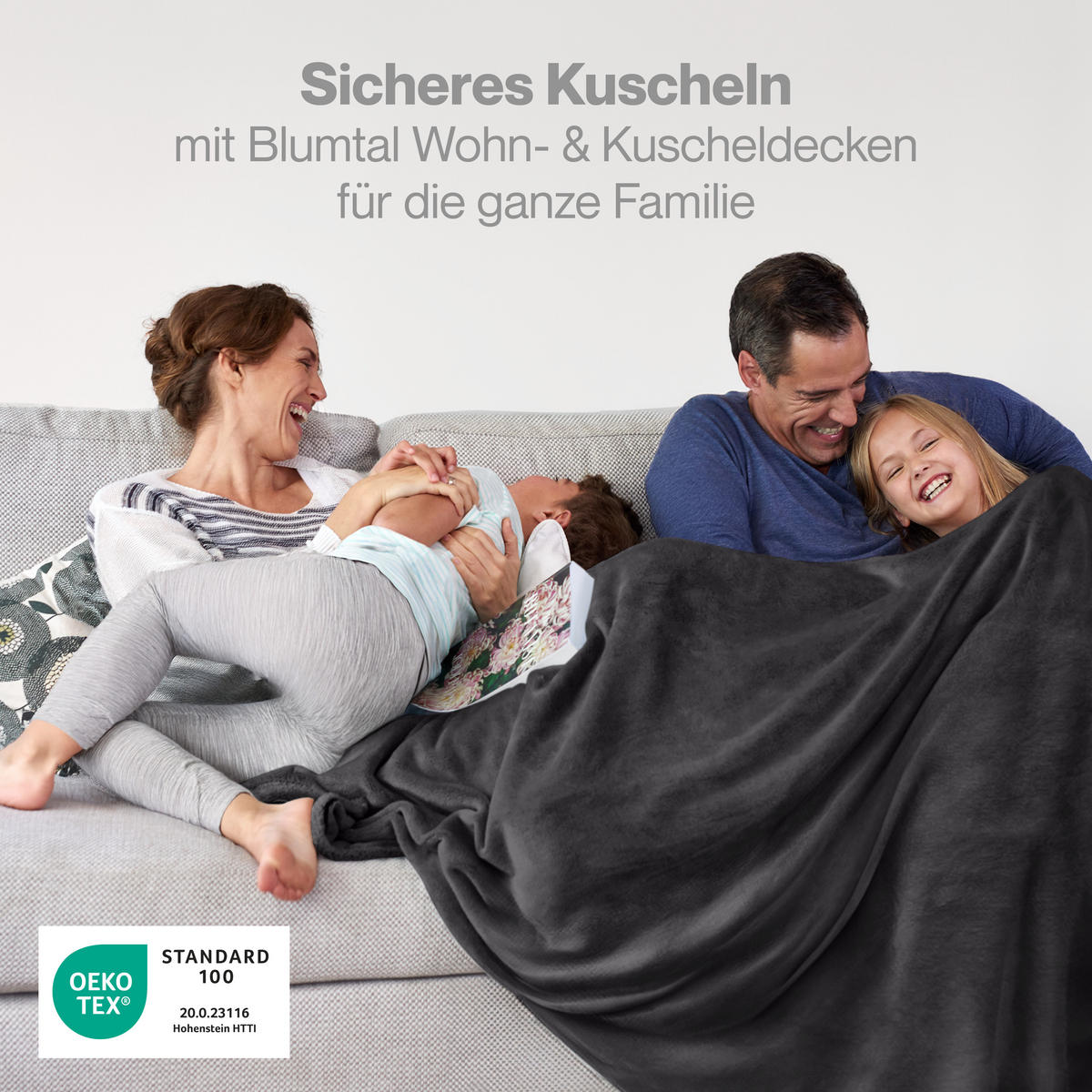 KUSCHELDECKE Anton 220/240 cm, Anthrazit - Anthrazit, Textil (220/240cm) - Blumtal