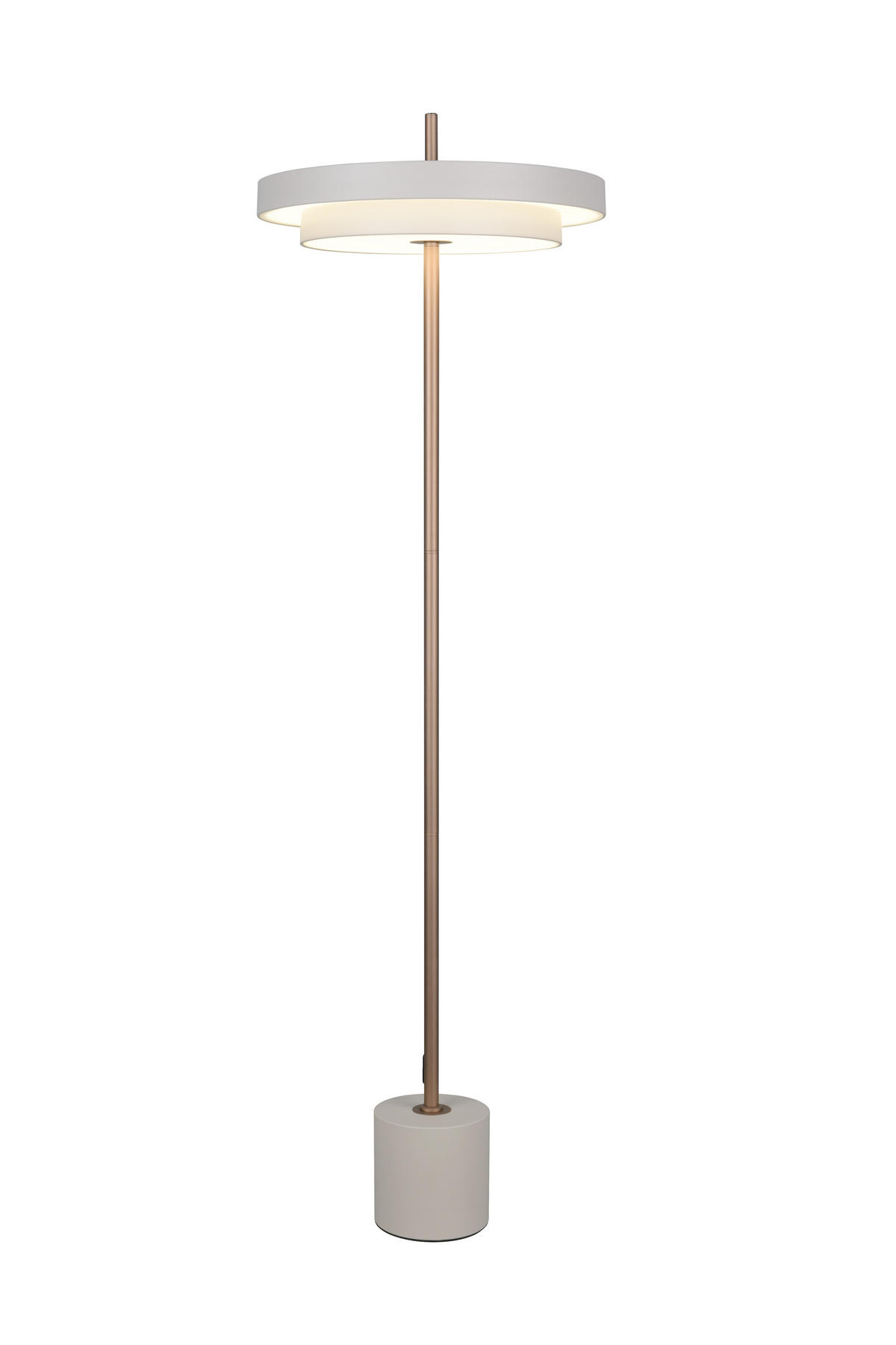 STEHLAMPE KEATON - Grau - 40/40/138 cm - Grau, Metall (40/40/138cm) - Trio Leuchten