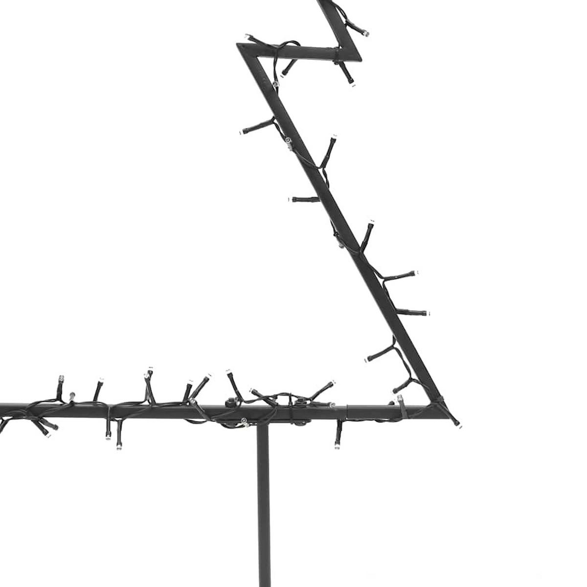 WEIHNACHTSBAUM Mit Erdspiessen Und 115 Leds 90 Cm - Schwarz, Kunststoff (62/115/2cm) - vidaXL