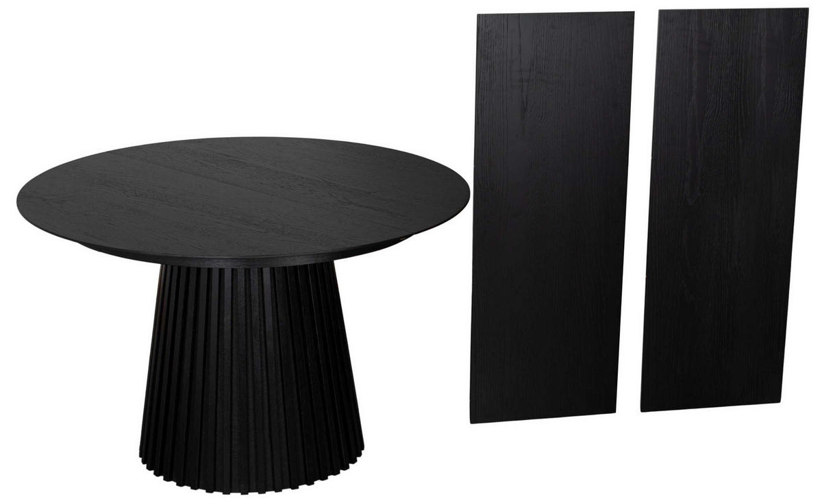 ESSTISCH Andria ausziehbar - Schwarz, Metall (210/120/75cm) - Mr. Deko