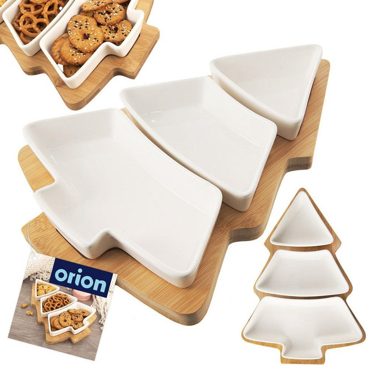 SNACKSCHALEN Porzellan Whiteline 28 cm 4 Stück. Weiß - Weiß, Keramik (20/28/4cm) - Orion 