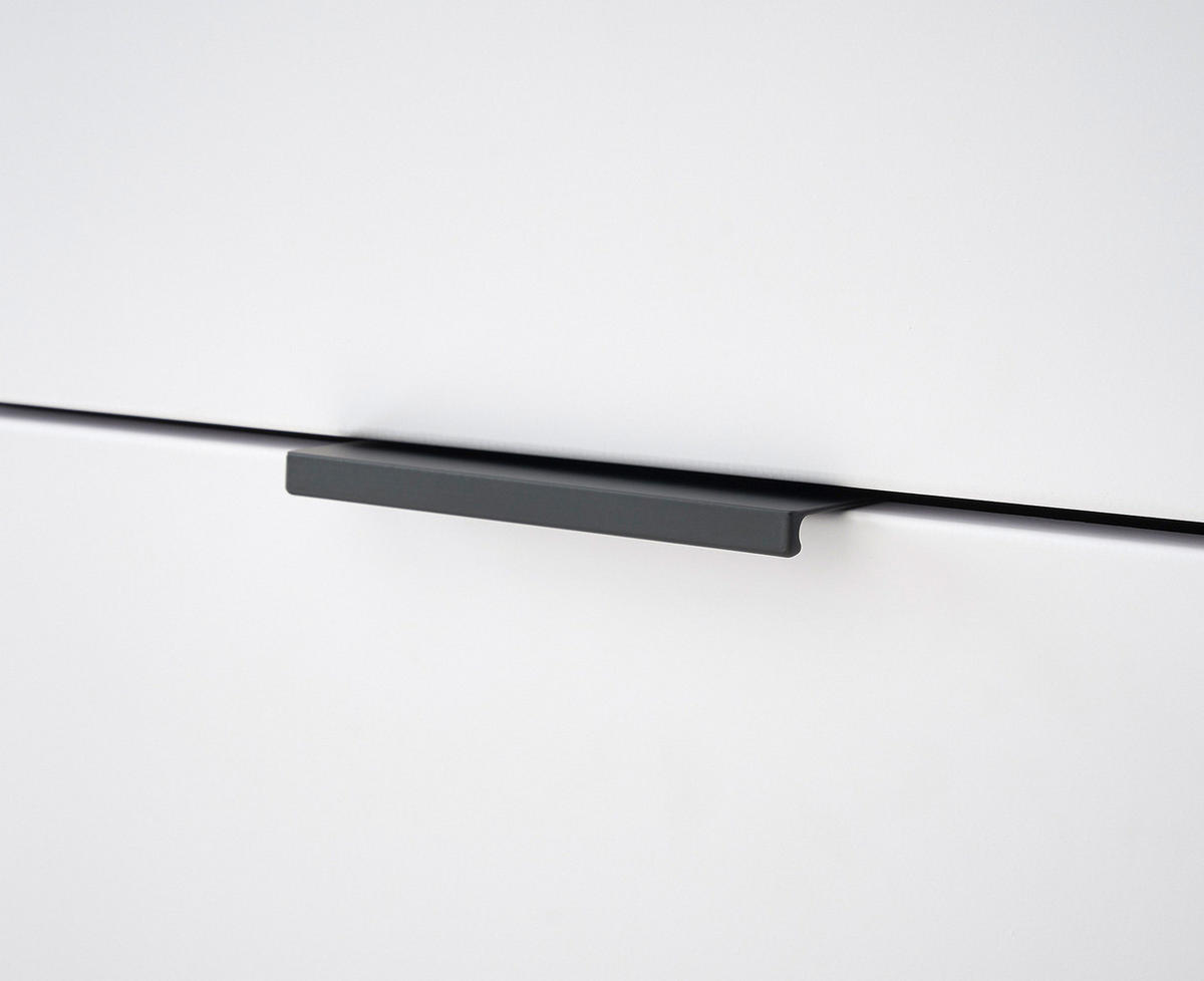 WASCHBECKENUNTERSCHRANK mit 2 Türen - Schwarz/Weiß, Holzwerkstoff/Metall (60/60/35cm) - home24