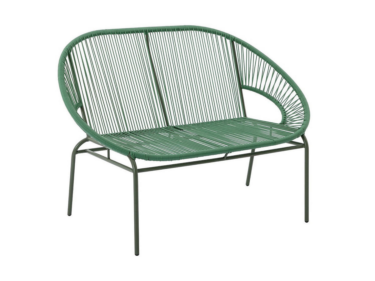 GARTENSITZGRUPPE im Set - 4 Personen - Harz, Glas - Khaki - - Schlammfarben, Glas - Vente-Unique