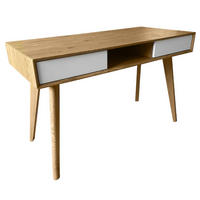 SCHREIBTISCH RETRO in Holzoptik mit Schubladen Hellbraun - Hellbraun, Holz (120/55/75cm) - SVITA