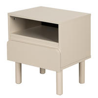 NACHTKOMMODE - Teilmassivholz - Beige, Holzwerkstoff/Metall (48/55/40cm) - home24