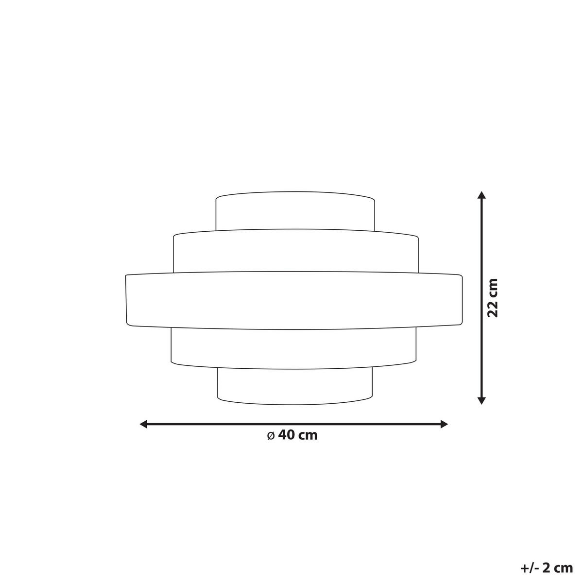 DECKENLAMPE Braun Erebato - Braun, Textil (40/40/22cm) - Beliani