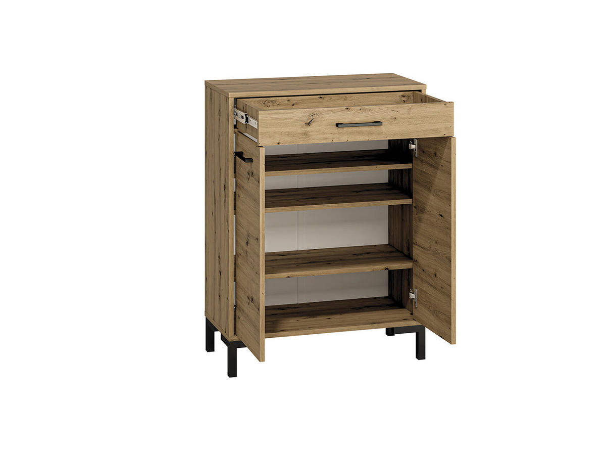 SCHUHSCHRANK – 70 cm – Nevio – Eichefarben - Eichefarben, Holzwerkstoff (70/94/34cm) - hi-markt