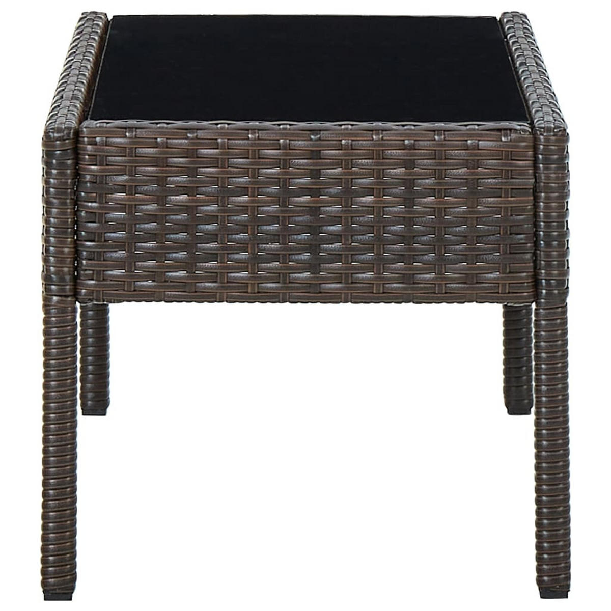 GARTENTISCH Braun 75/40/37 Cm Poly Rattan - Braun, Kunststoff (75/40/37cm) - vidaXL