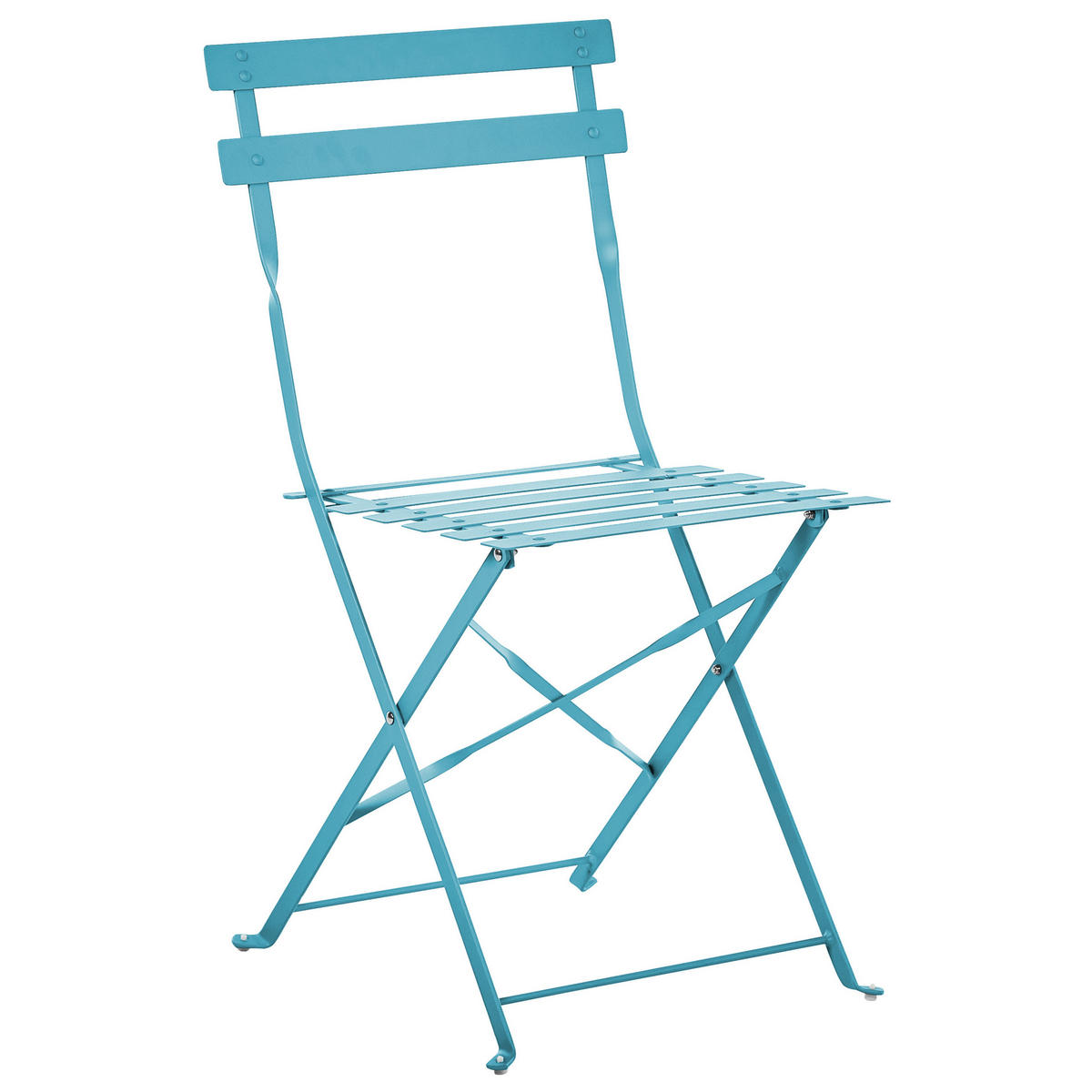 BALKONSET 2-Sitzer seeblau zusammenklappbar Fiori - Hellblau, Metall - Beliani