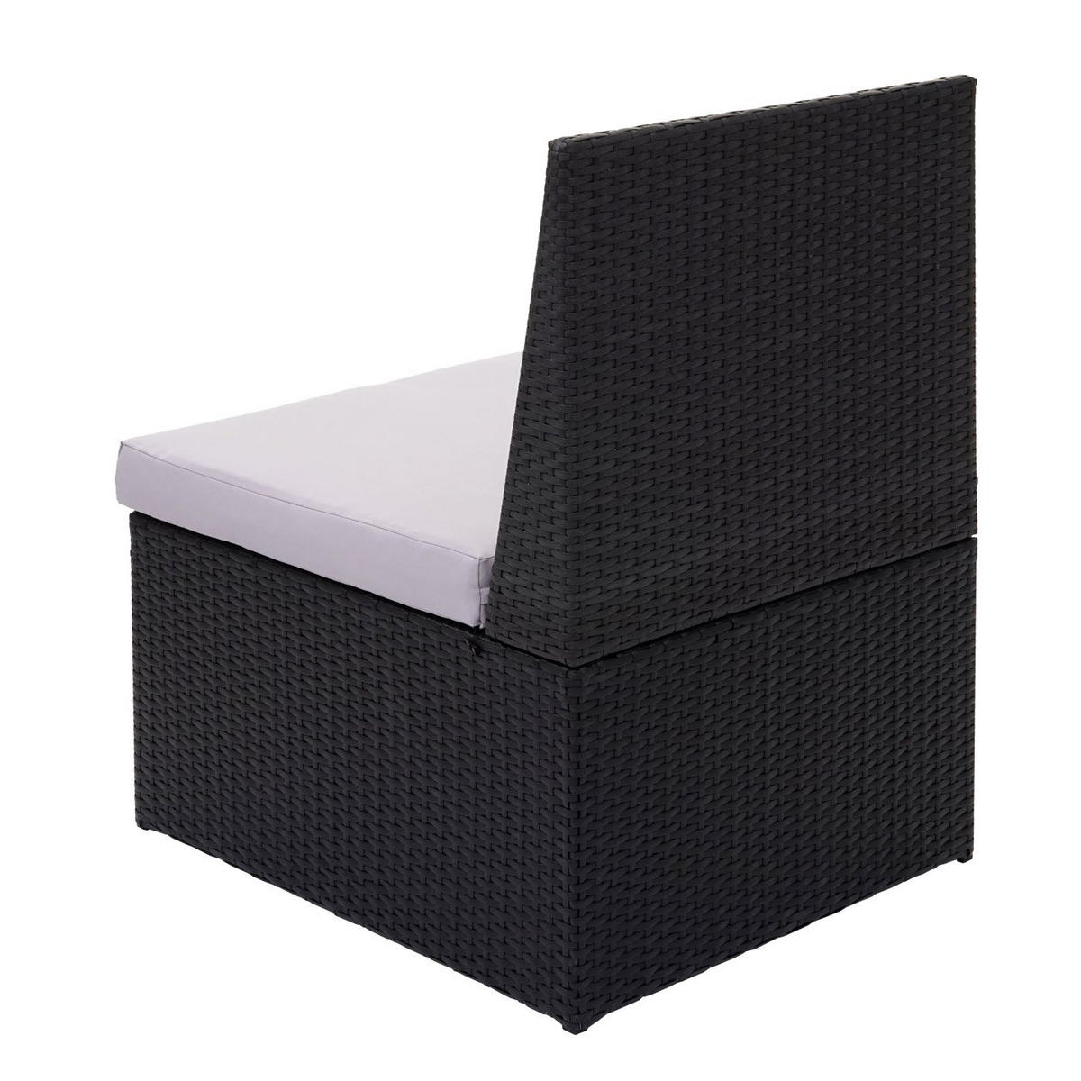 POLY-RATTAN SESSEL Schwarz - Schwarz, Kunststoff (60/85/70cm) - MCW