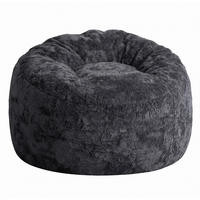 SITTSÄCK i Flanell i Svart, med svängt ryggstöd och ergonomisk passform - Svart, Textil (103/65/103cm) - Urban Meuble