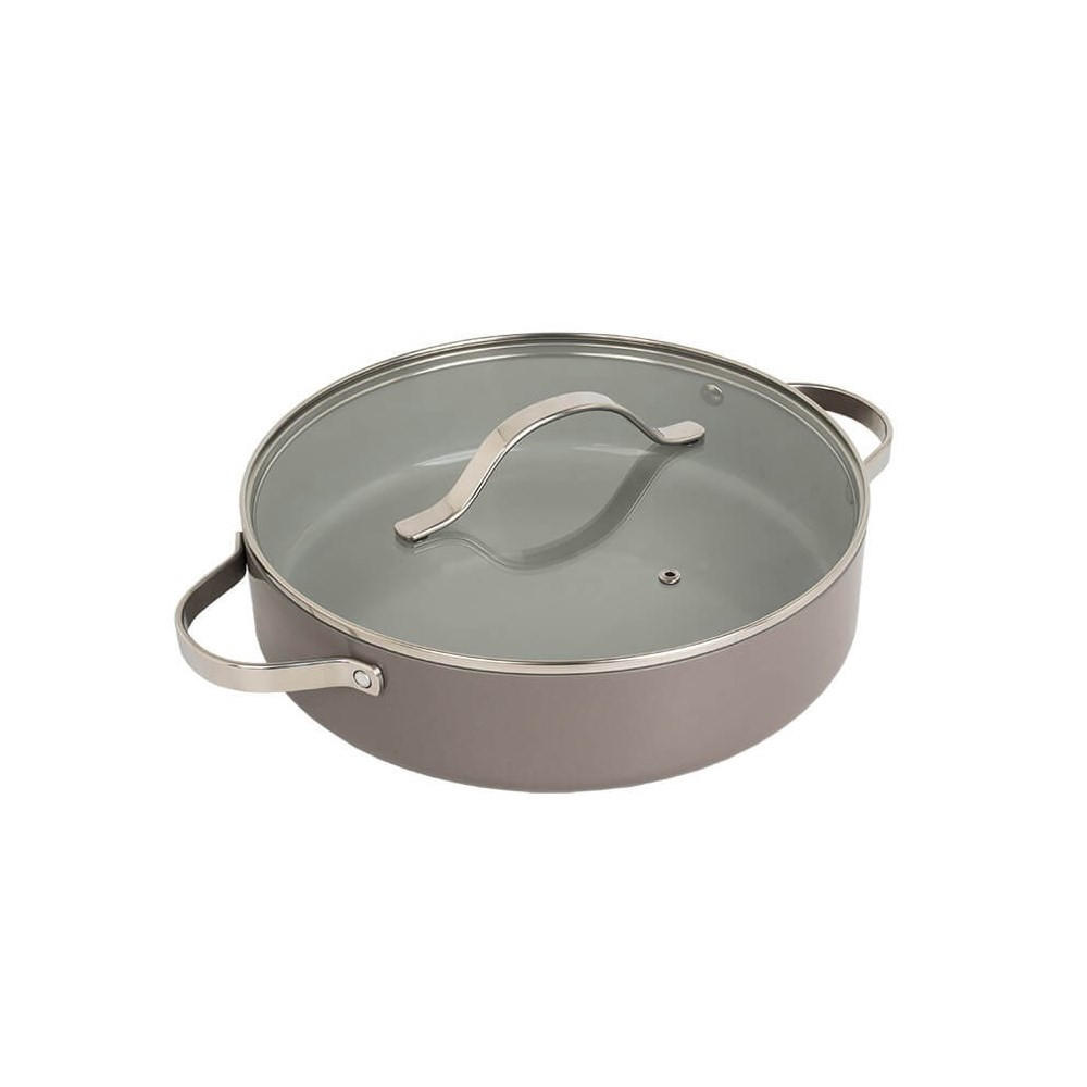 TOPF Grau 38/28/7.5 cm MR400928S - Grau, Metall (28cm) - Maestro 