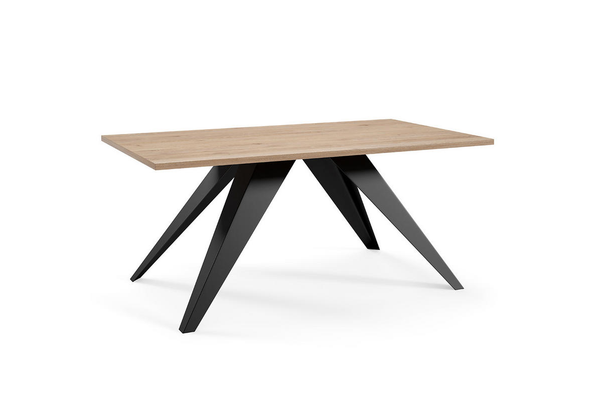 COUCHTISCH Aria Davos Eiche Trüffelbraun / Schwarz 120 / 60 / 48cm - Trüffeleichefarben/Schwarz, Holz/Holzwerkstoff (60/120/48cm) - Feldmann-Wohnen