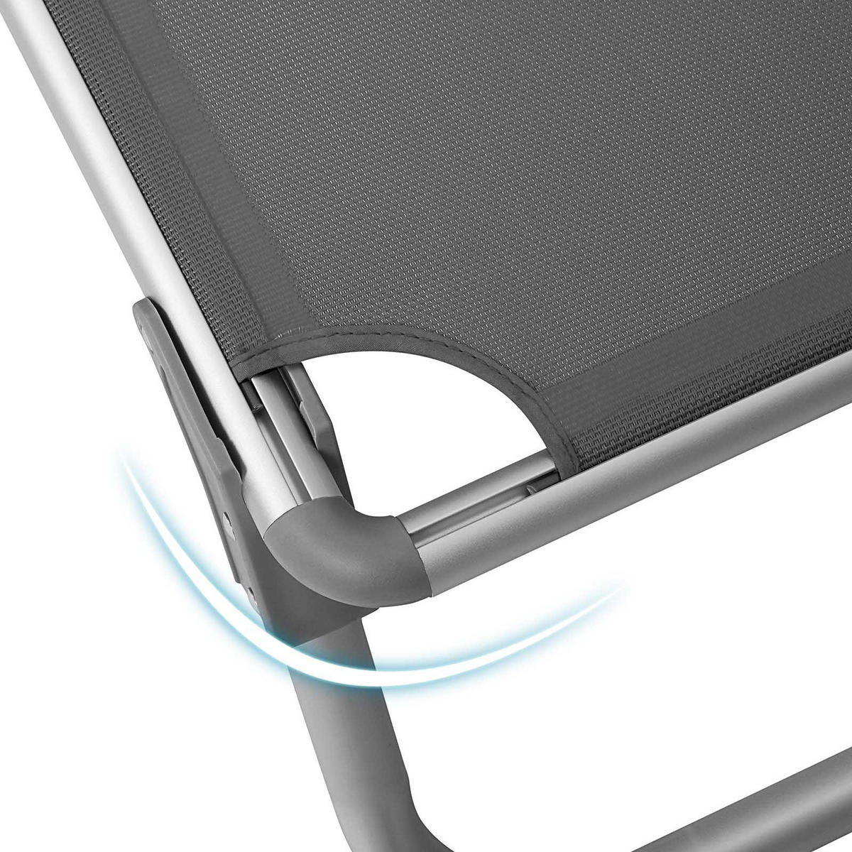 SONNENLIEGE GARTENLIEGE - Grau, Textil (193/31/55cm) - Hansiro