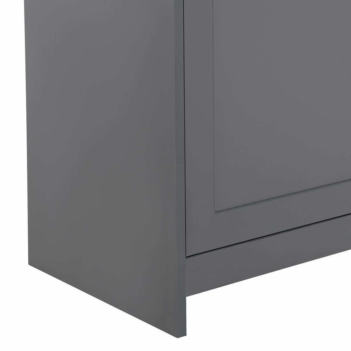 SIDEBOARD mit 3 Schubladen und 4 Türen mit Regalböden Holzfarben 160/75/37 cm - Schwarz/Grau, Holzwerkstoff/Metall (160/75/37cm) - EVRYAE