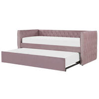TAGESBETT 90/200cm Rosa Gassin - Pink, Textil (90/200cm) - Beliani