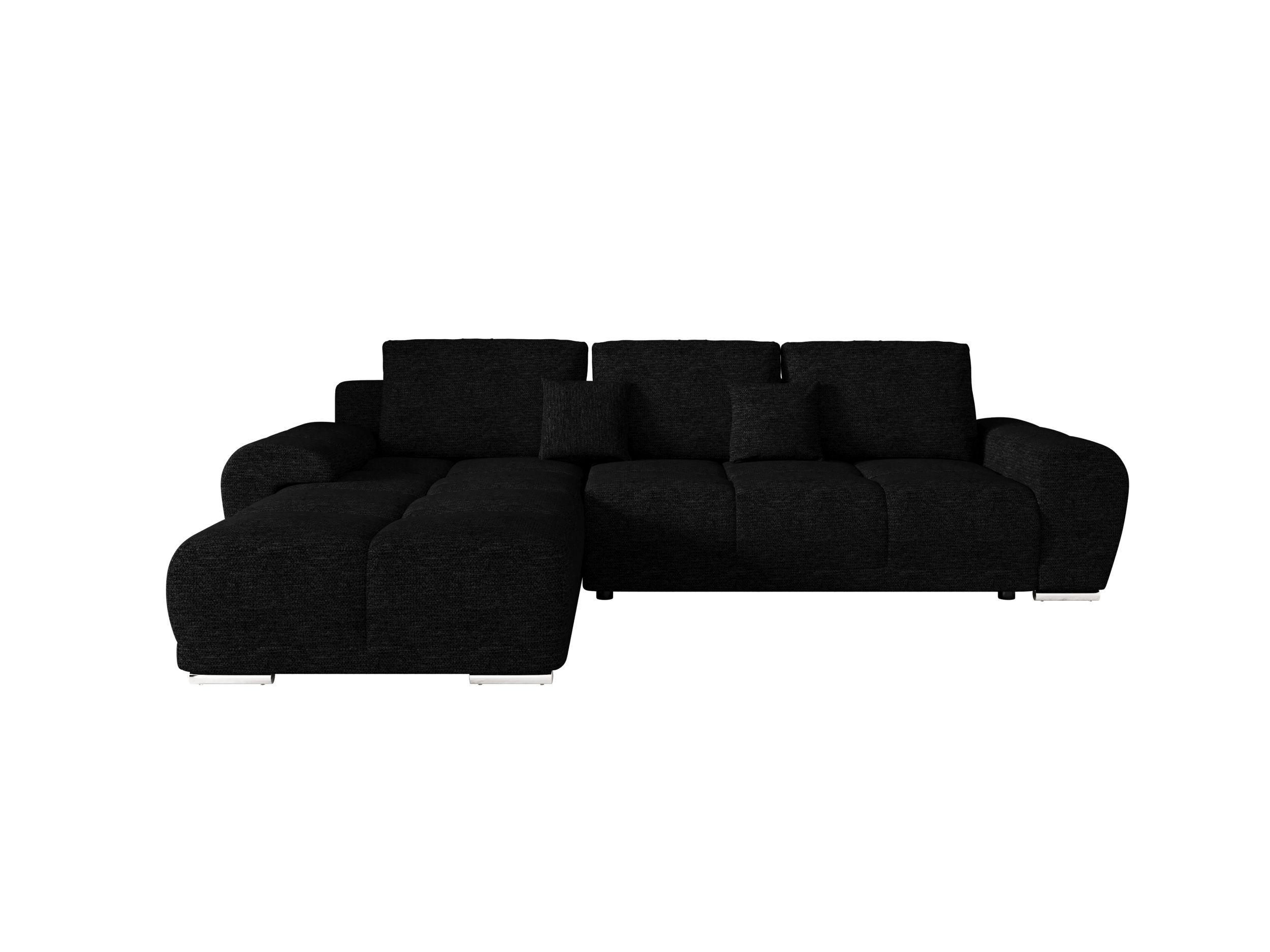 ECKSOFA BEGA L Links ARAGON 99 mit Schlaffunktion - Schwarz, Textil (289/185cm) - Bedante