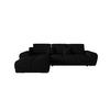 ECKSOFA BEGA L Links ARAGON 99 mit Schlaffunktion - Schwarz, Textil (289/185cm) - Bedante