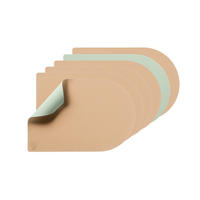 TISCHSET - 6er-Set - Recyceltes Leder in Blassrosa und Blassgrün - Pink, Textil (30/44.5cm) - Björn