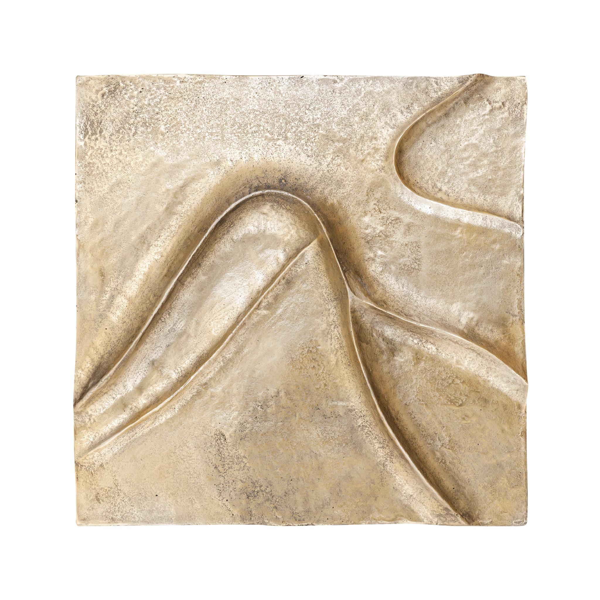 WANDPANEEL Gihan Gold 70/5/70cm - Goldfarben, Metall (5/70/70cm) - PTMD Collection