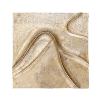 WANDPANEEL Gihan Gold 70/5/70cm - Goldfarben, Metall (5/70/70cm) - PTMD Collection