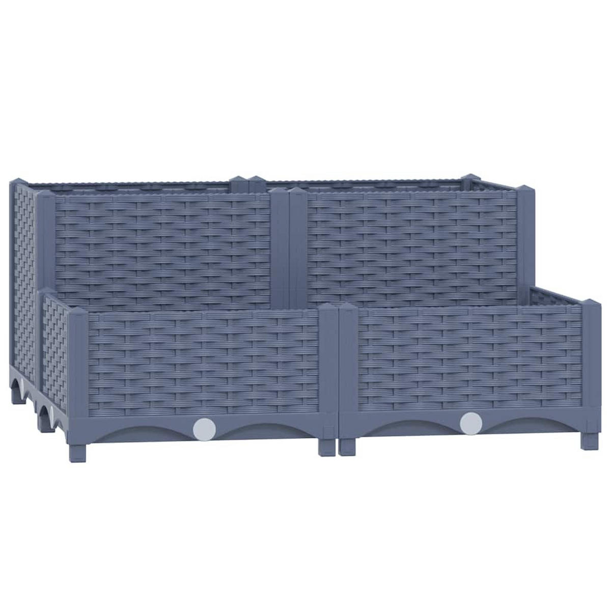 HOCHBEET 80x80x38 cm Polypropylen - Grau, Kunststoff (80/38/80cm)