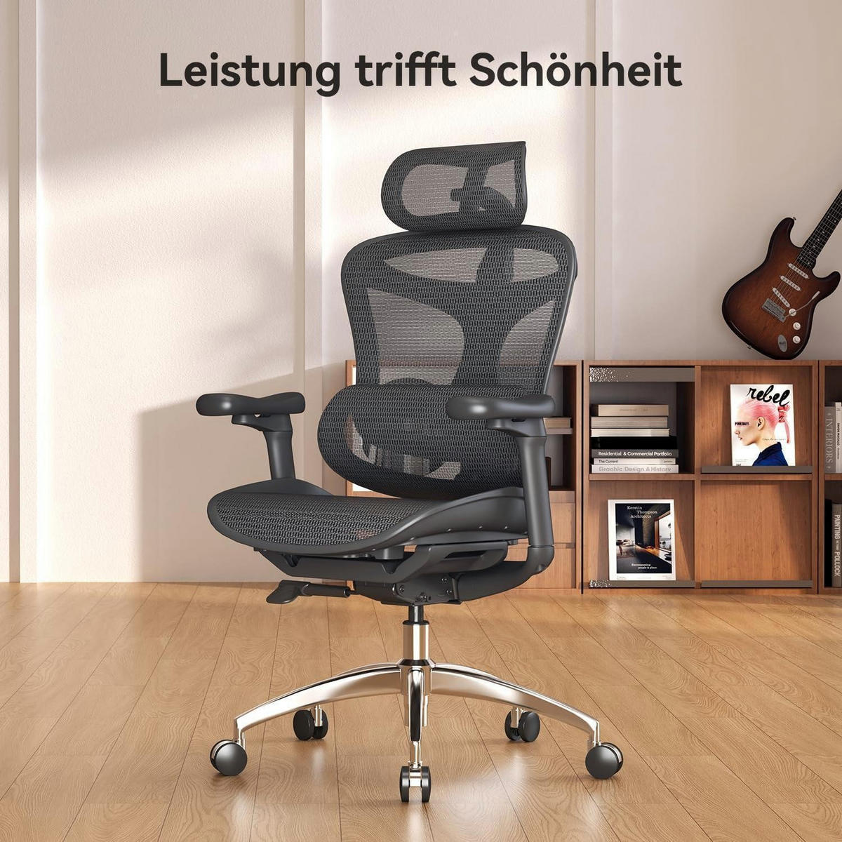 BÜROSTUHL Doro C300 Schwarz mit Lordosenstütze - Schwarz, Textil (59/77/39cm)