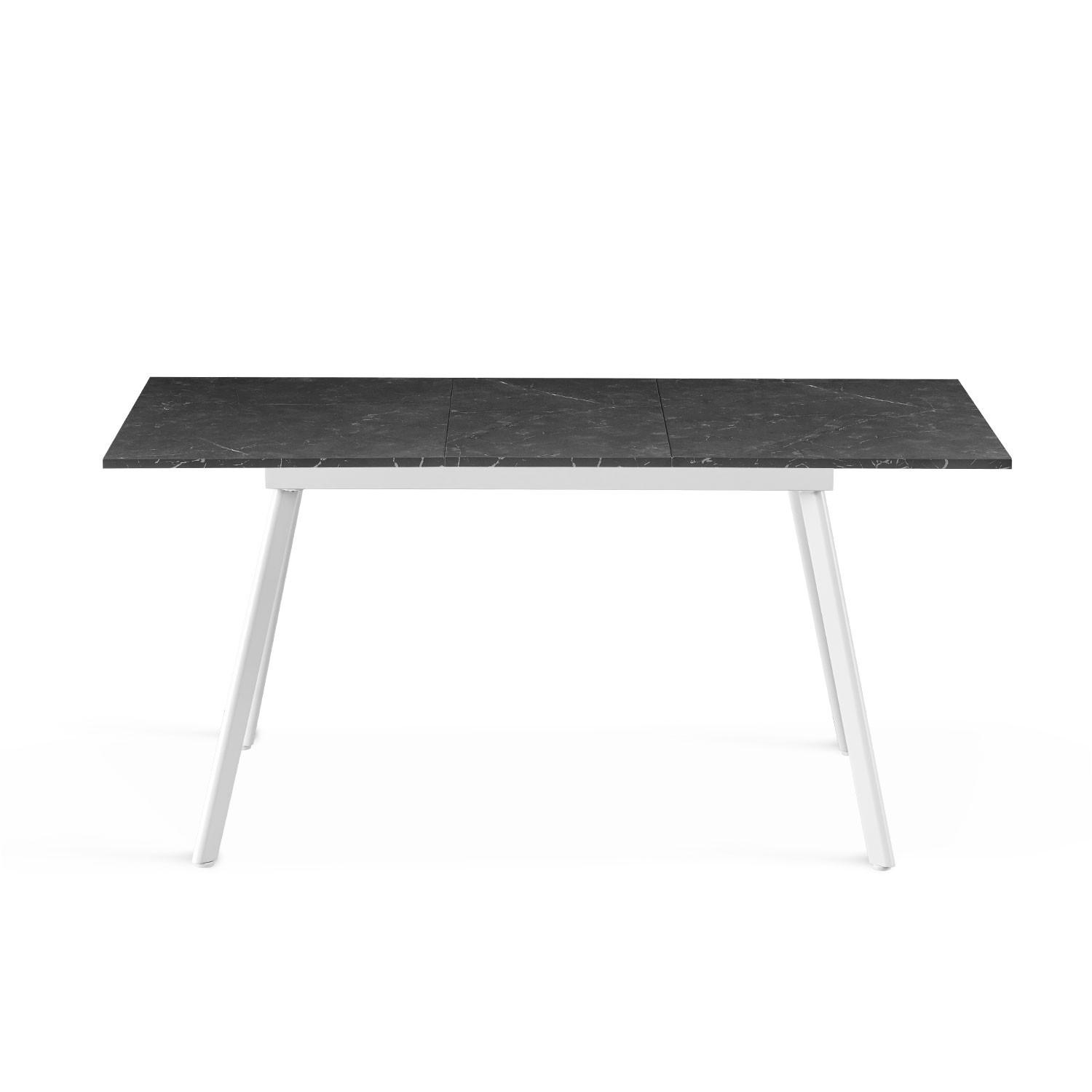 ESSTISCH OSKAR 120-160/80/76 cm Marmor-Schwarz - Schwarz, Holz (80/120/76cm) - B&D Home