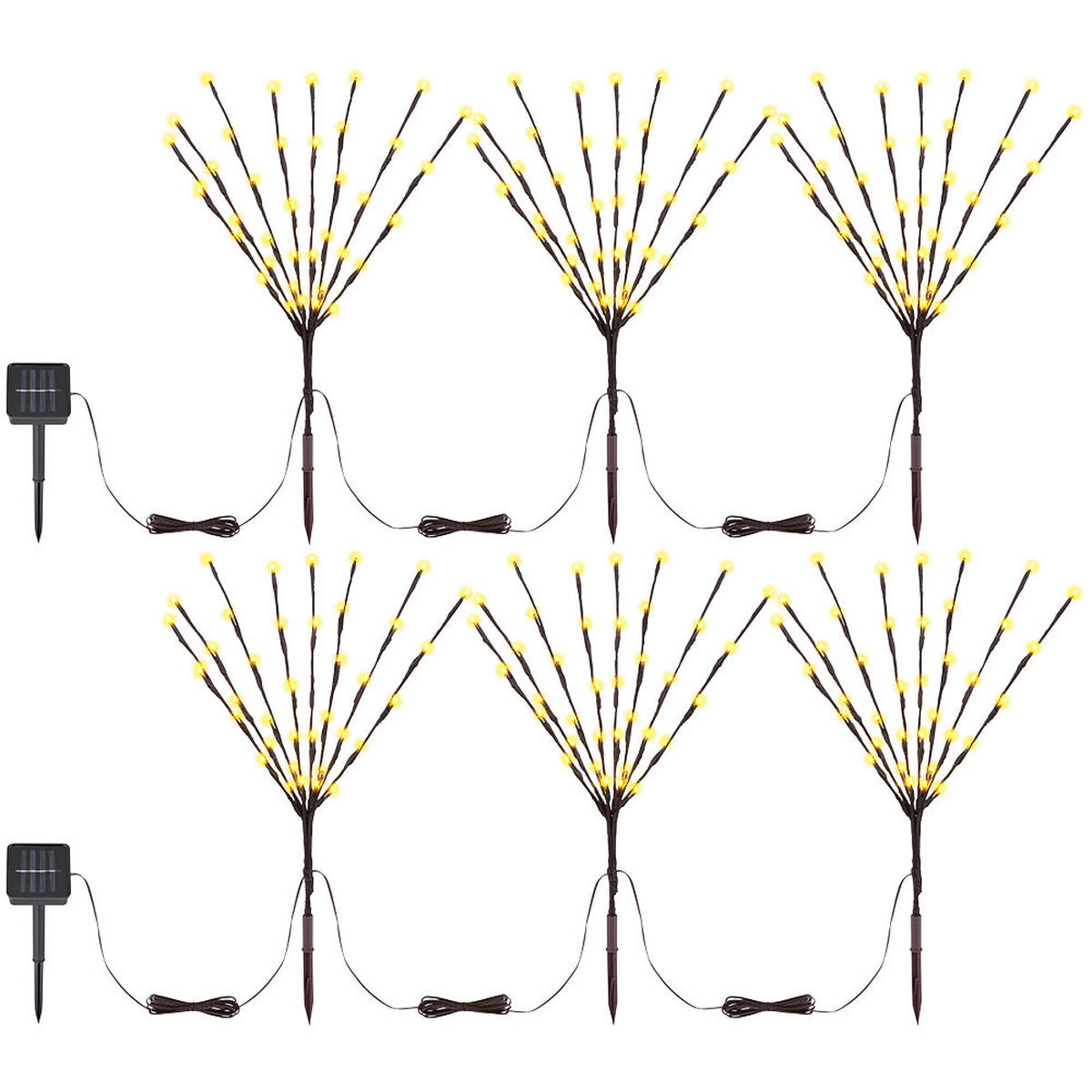 LED AUSSENLEUCHTE Solarleuchte Braun - Braun, Kunststoff (900/3/62cm) - Globo Lighting