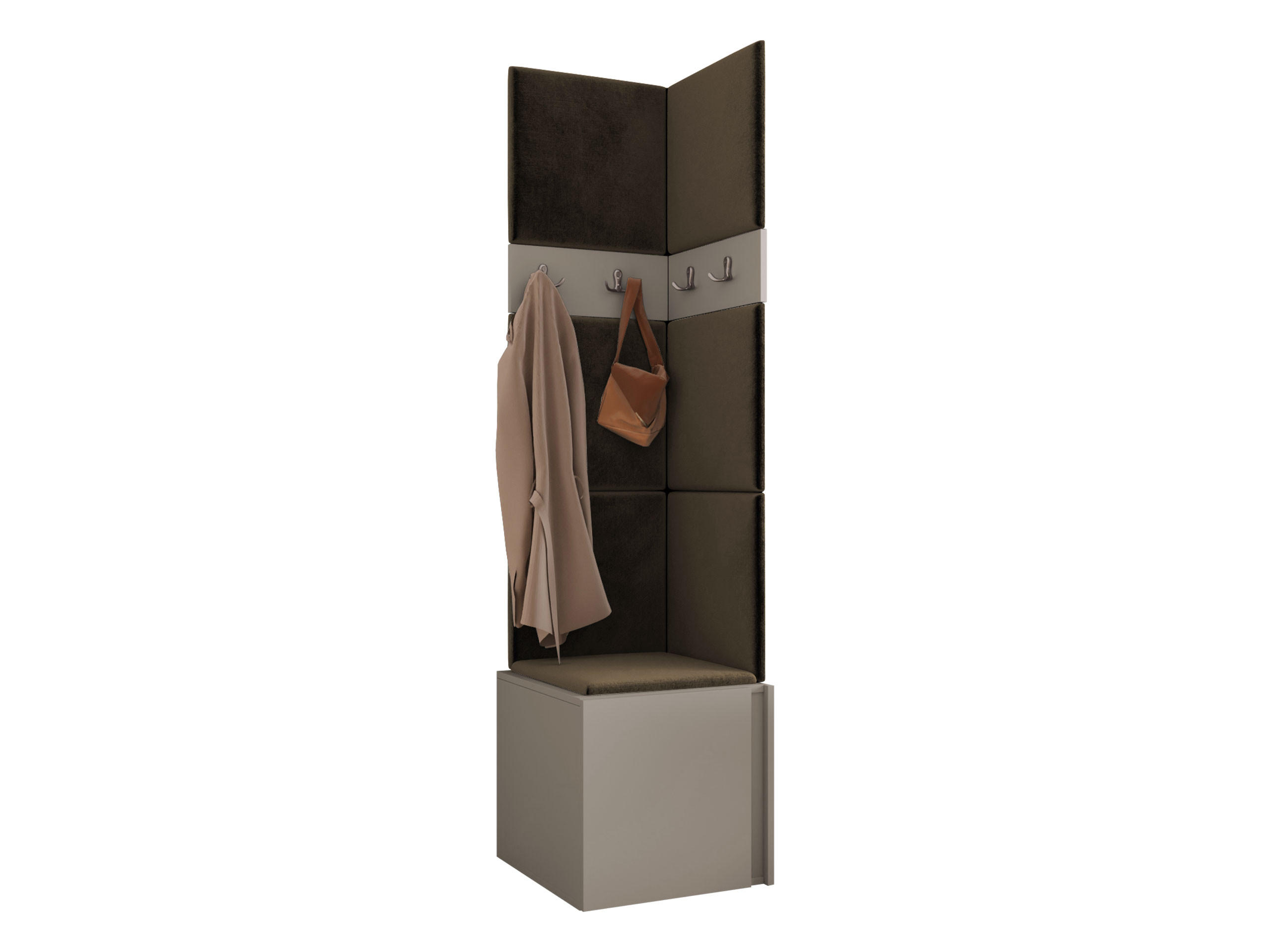 Mirjan24 Garderoben-Set Kaschmir, Braun 42x186x46 cm