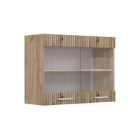 KÜCHENGLASSCHRANK R-Line Artisan-Eiche 80 cm - Honigeiche/Eiche Wotan, Holzwerkstoff (80/60/31cm) - Vicco